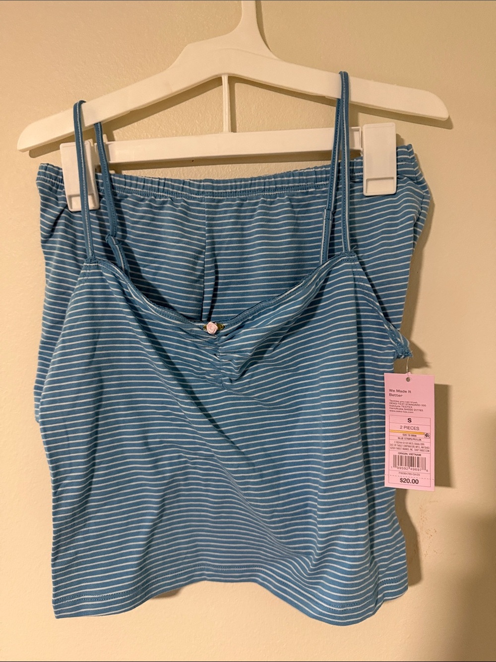 wild fable Blue & White Striped Cami Pajama Set